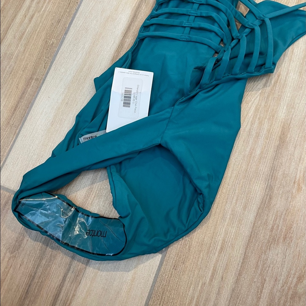 BNWT Montce Swim Emerald Caged One Piece